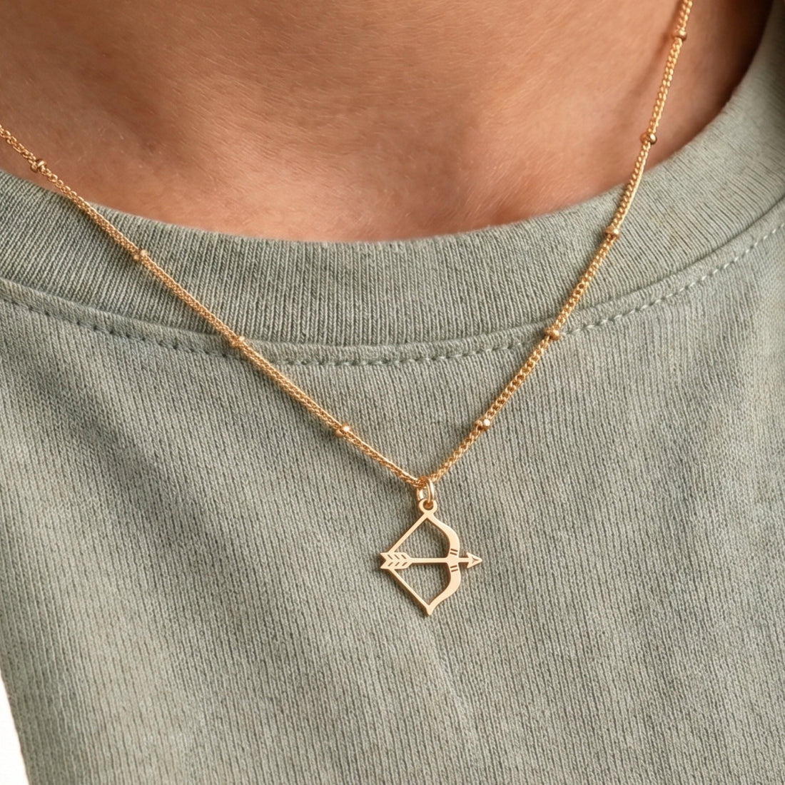 Bow Arrow Beady Necklace