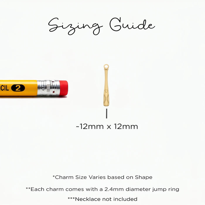 Baseball Bat Charm Necklace
