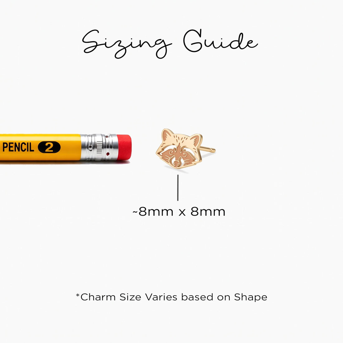 Raccoon Face Stud Earrings
