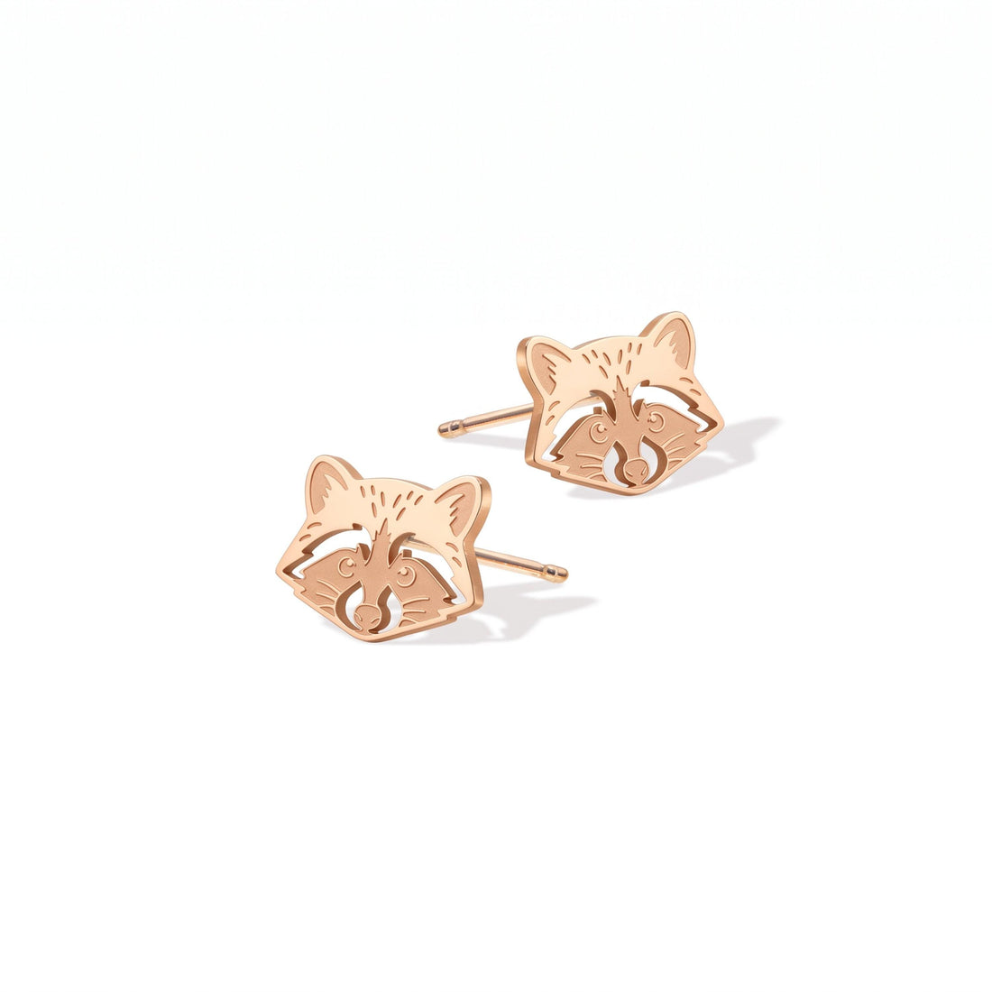 Raccoon Face Stud Earrings
