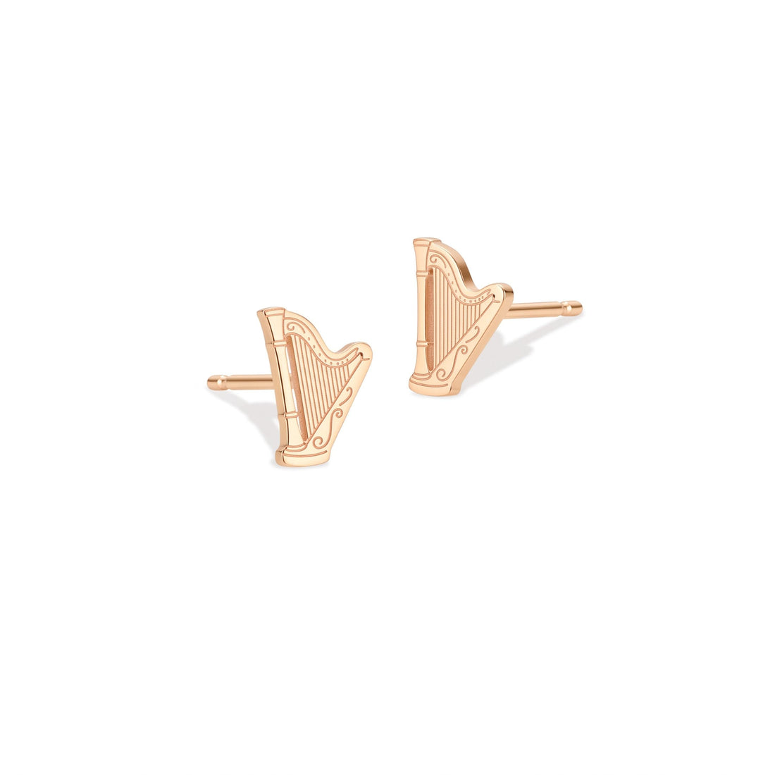 Harp Charm Stud Earrings
