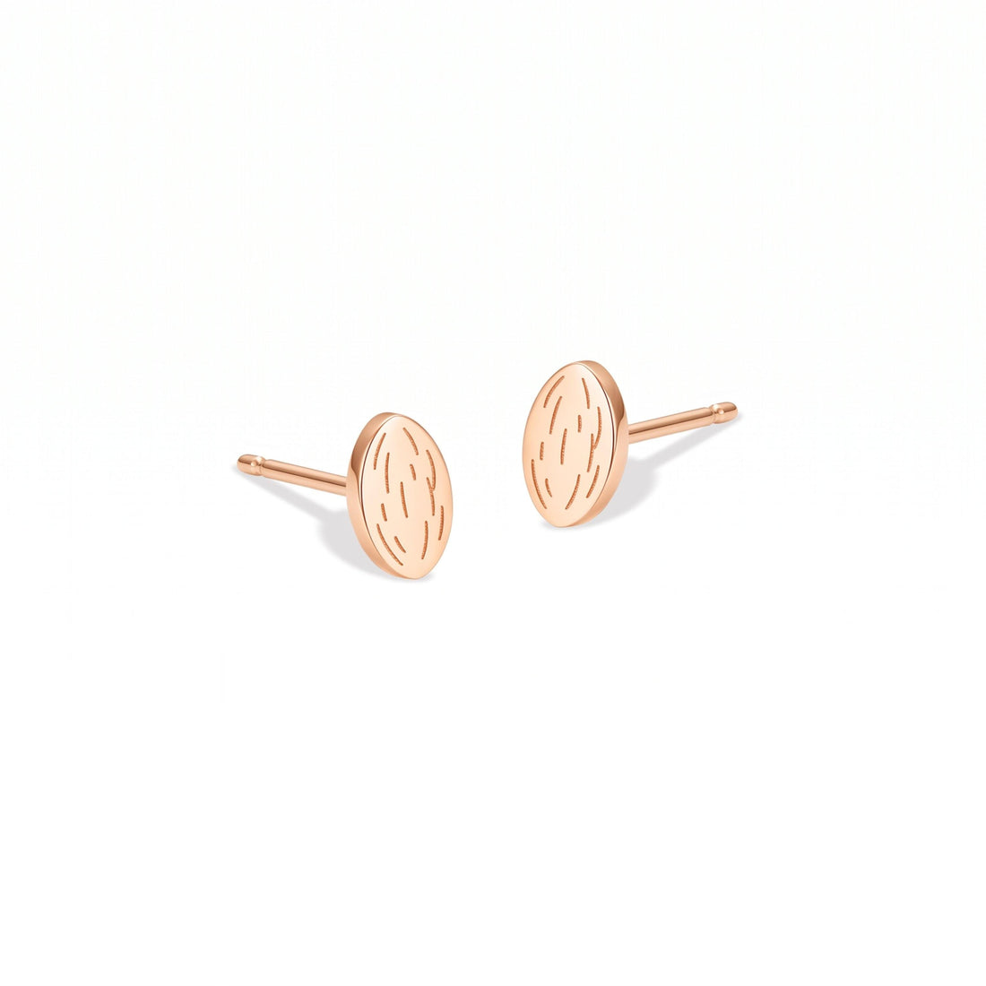 Almond Seed Charm Stud Earrings