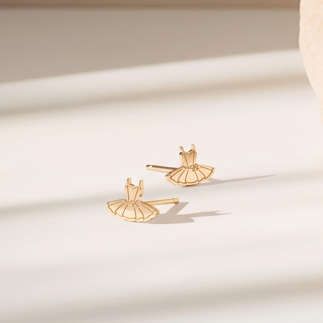 Ballet Dress Charm Stud Earrings