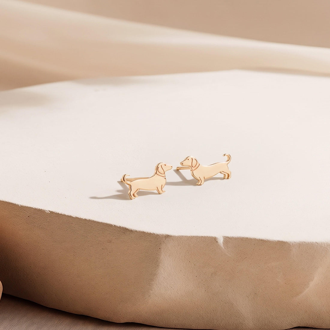 Dachshund Charm Stud Earrings