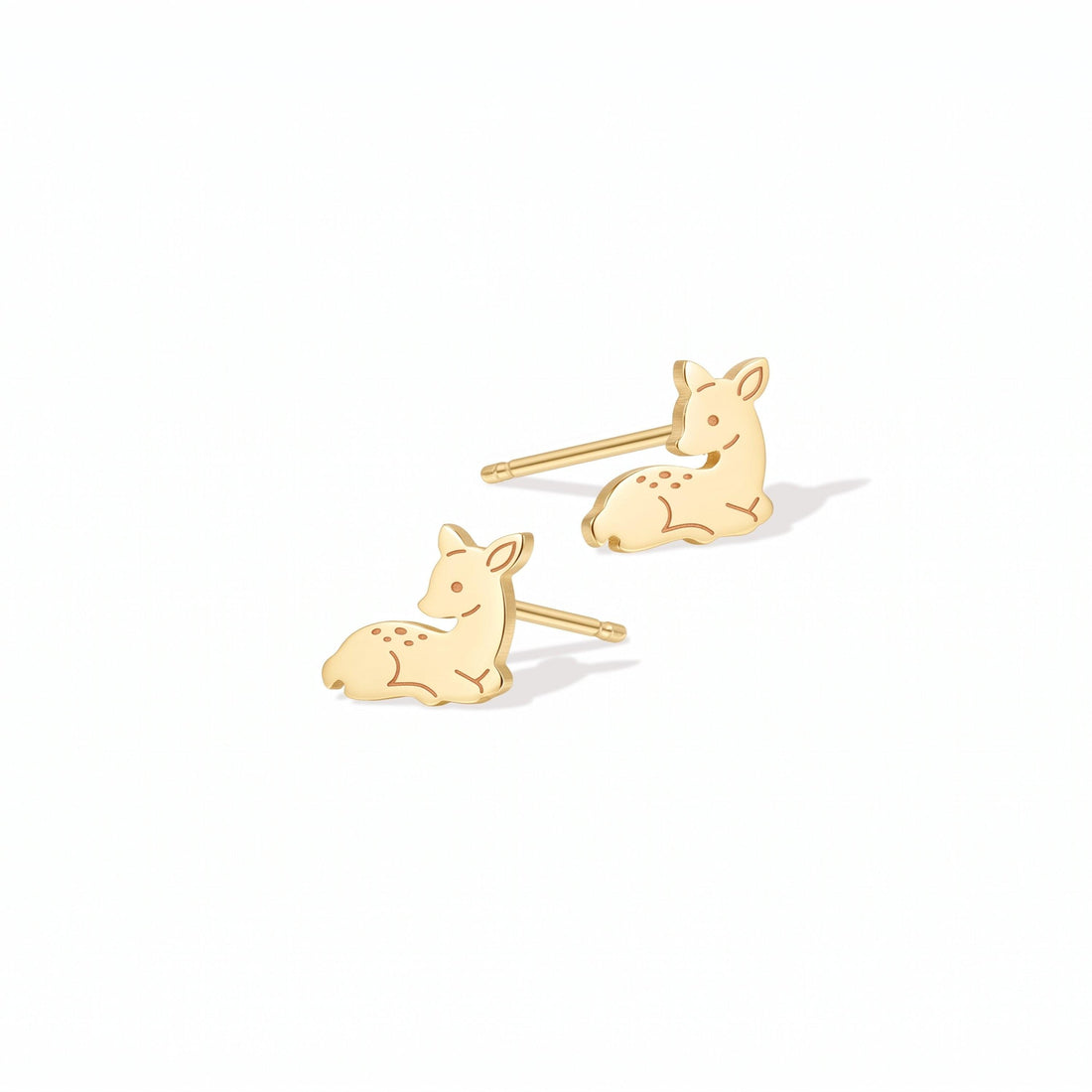 Sitting Deer Fawn Stud Earrings