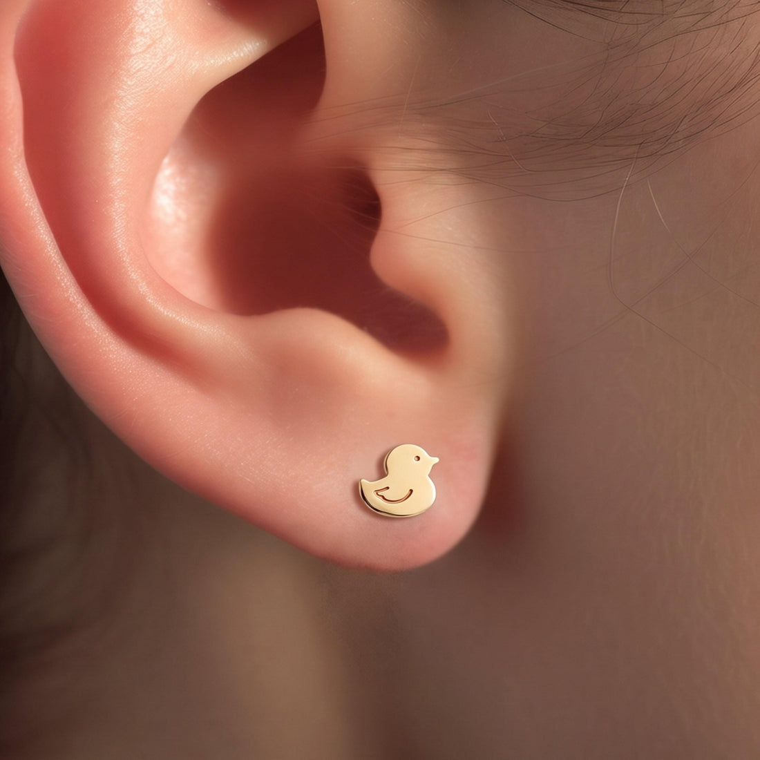 Duck Charm Stud Earrings