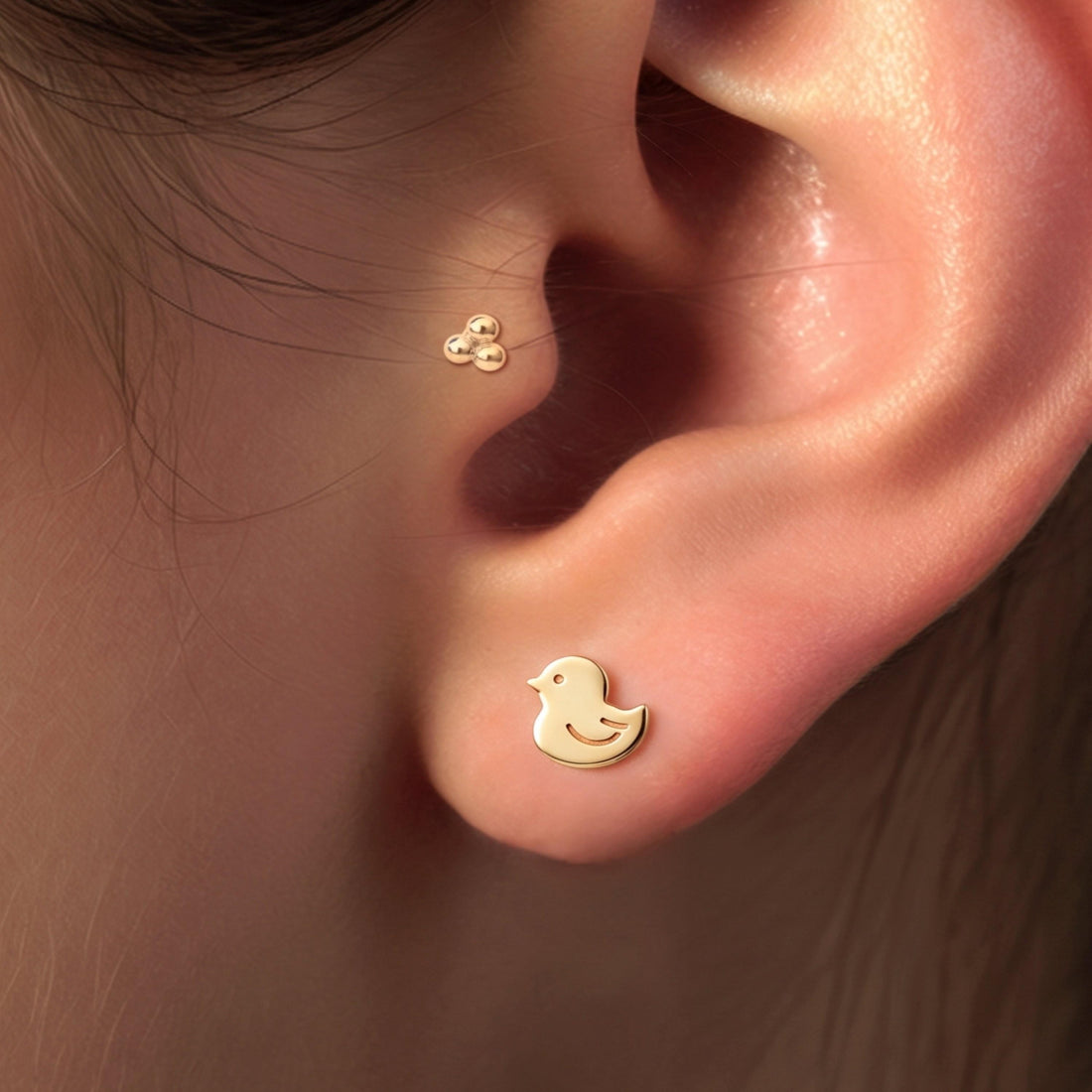 Duck Charm Stud Earrings