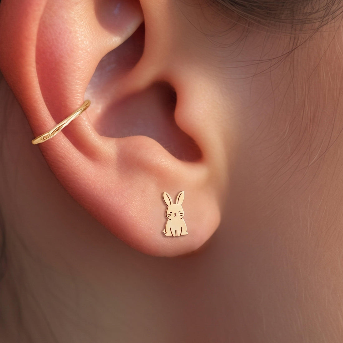 Rabbit Bunny Stud Earrings