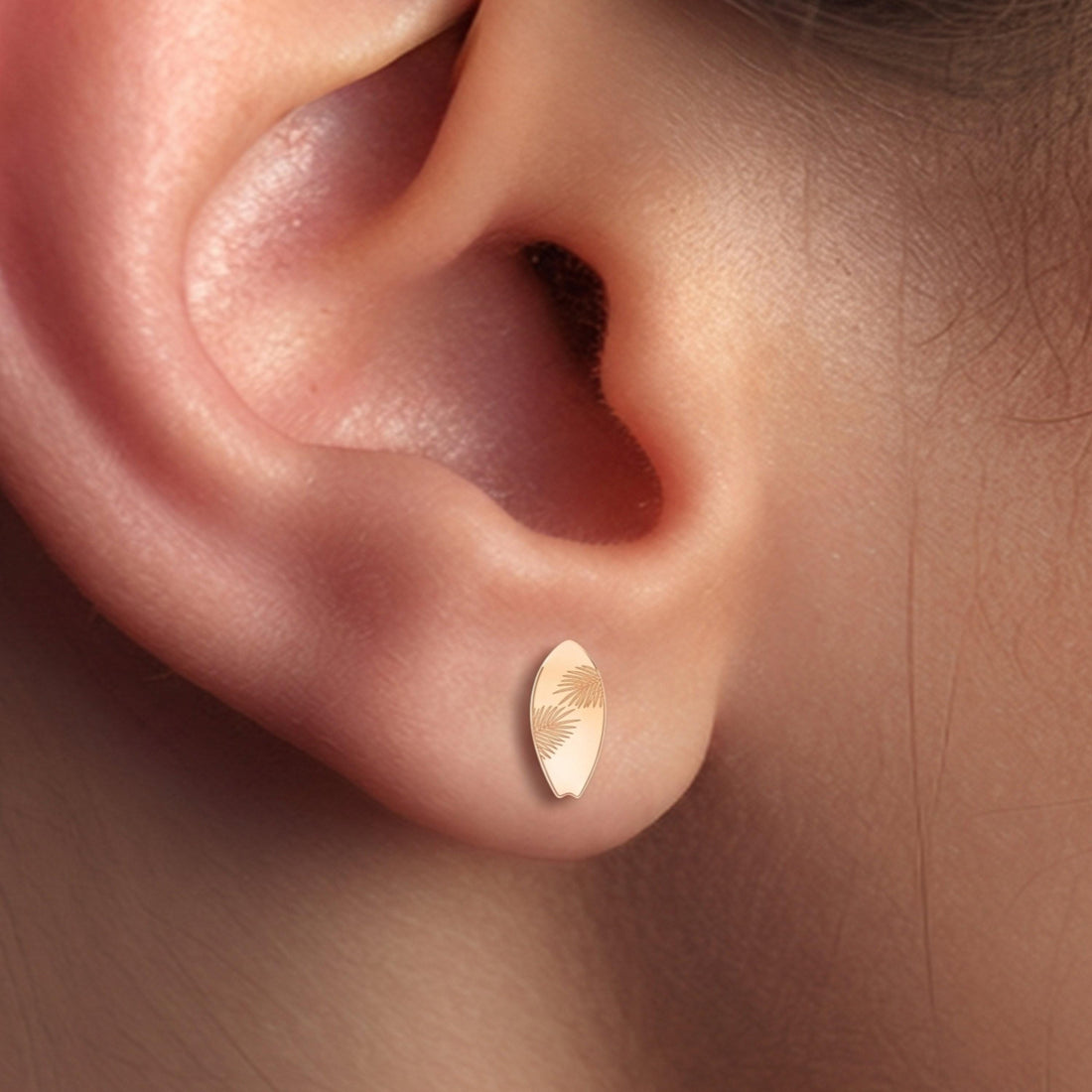 Surfboard Charm Stud Earrings