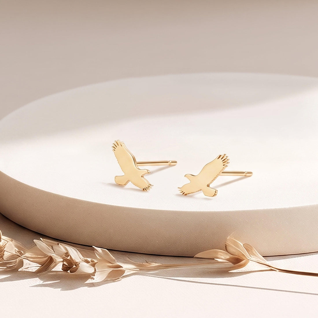 Flying Eagle Bird Stud Earrings