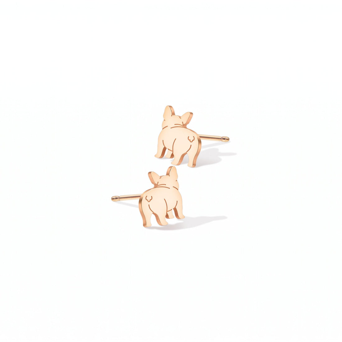 French Bulldog Charm Stud Earrings