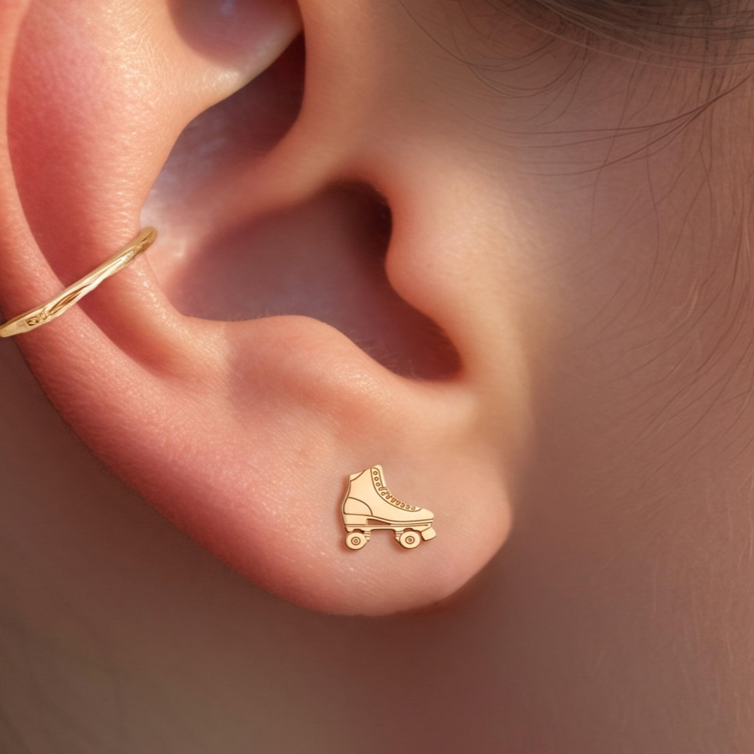 Retro Roller Skate Stud Earrings