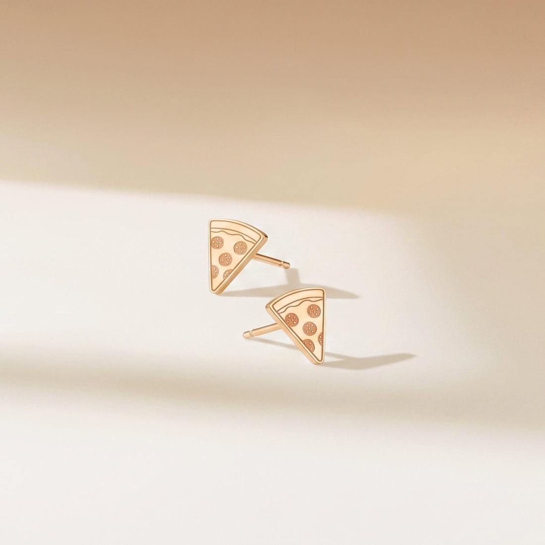 Pizza Slice Foodie Charm Stud Earrings