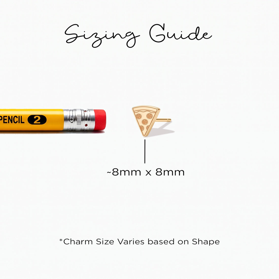 Pizza Slice Foodie Charm Stud Earrings