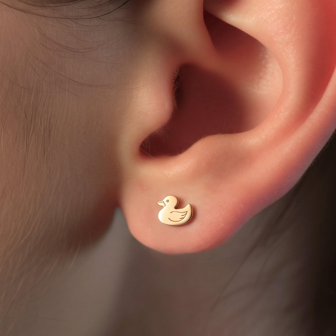 Duck Charm Stud Earrings