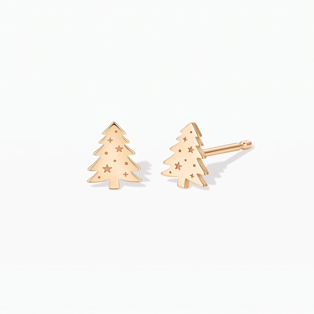 Pine Tree Charm Stud Earrings