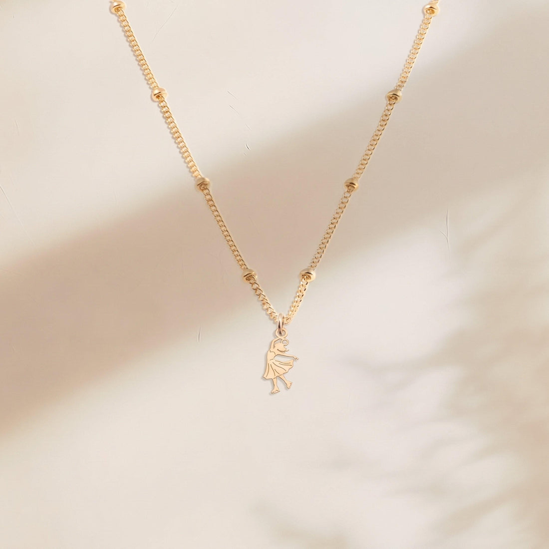 Ballet Dancer Charm Beady Necklace