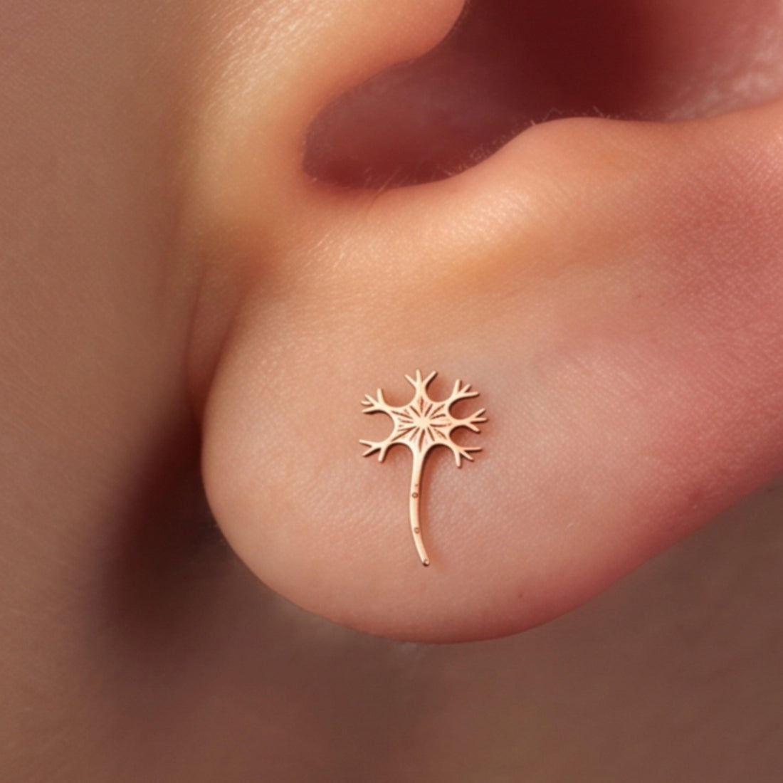 Neuron Charm Stud Earrings