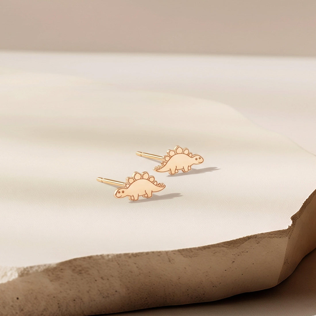 Stegosaurus Charm Stud Earrings