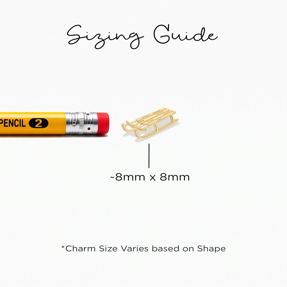 Snow Sled Charm Stud Earrings