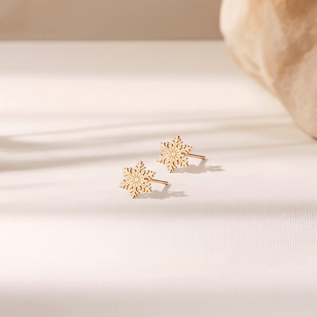 Snowflake Winter Stud Earrings