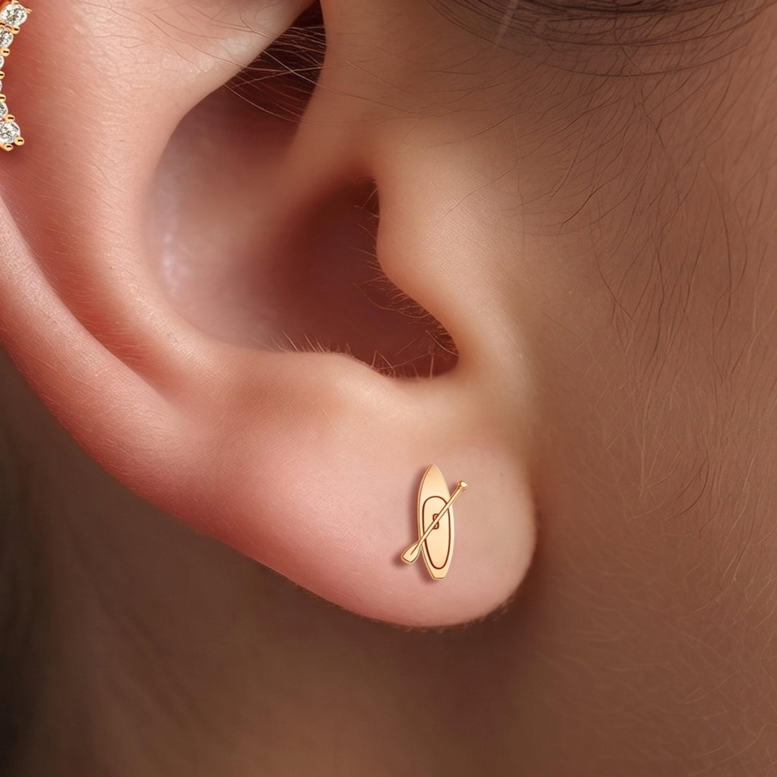 Kayak Paddle Stud Earrings