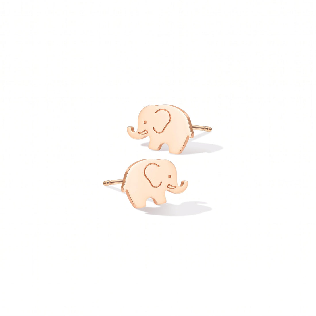 Elephant Charm Stud Earrings