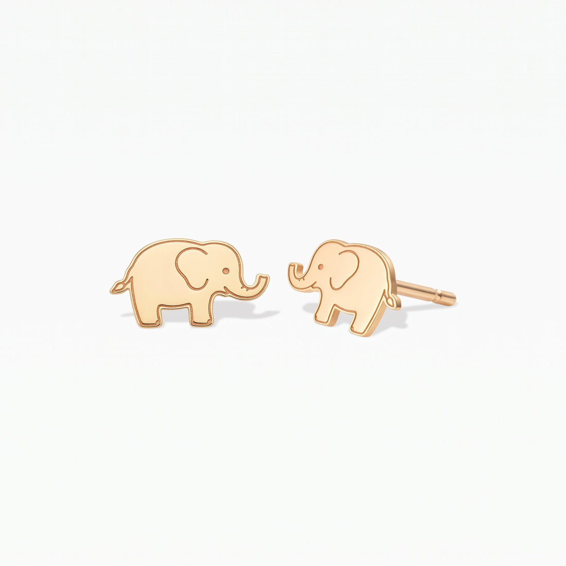 Elephant Trunk Up Stud Earrings