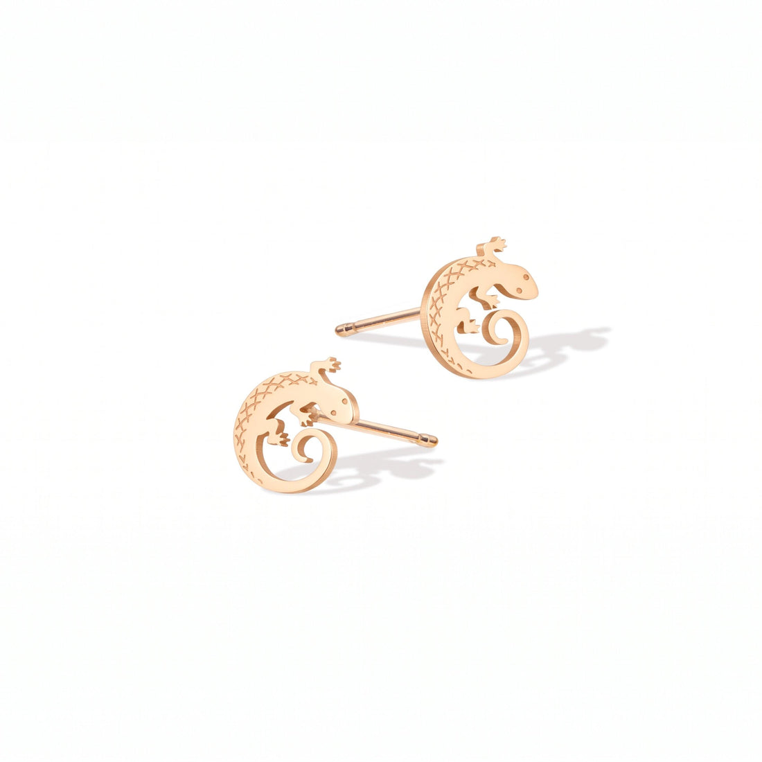 Gecko Lizard Stud Earrings