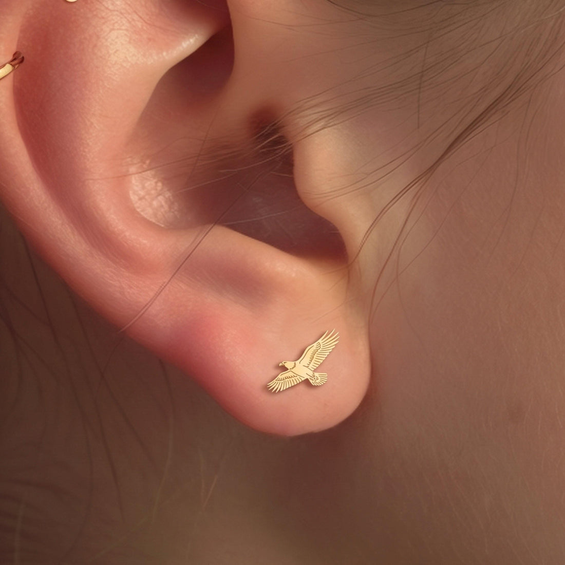 Flying Eagle Stud Earrings