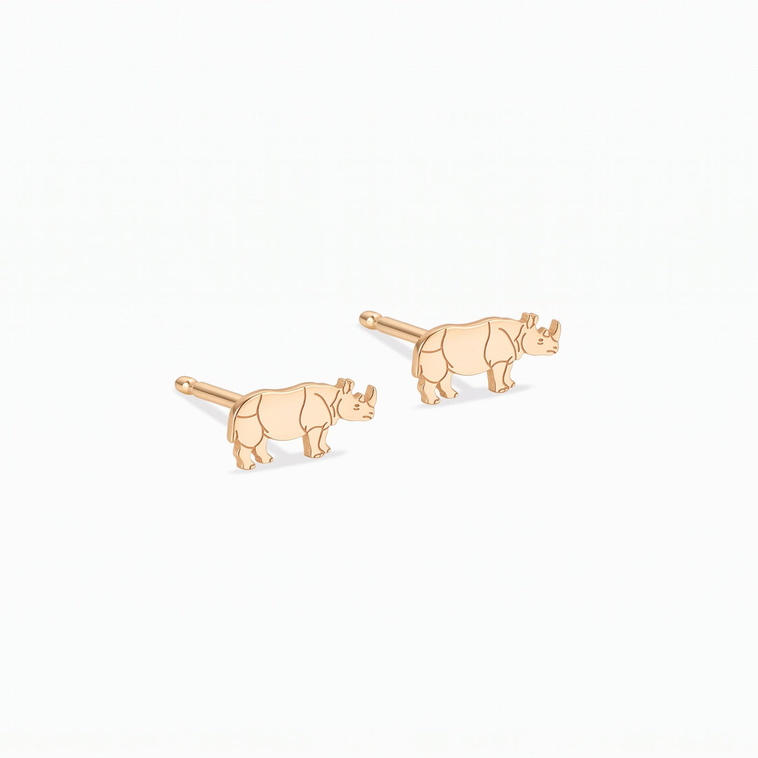 Rhino Charm Stud Earrings