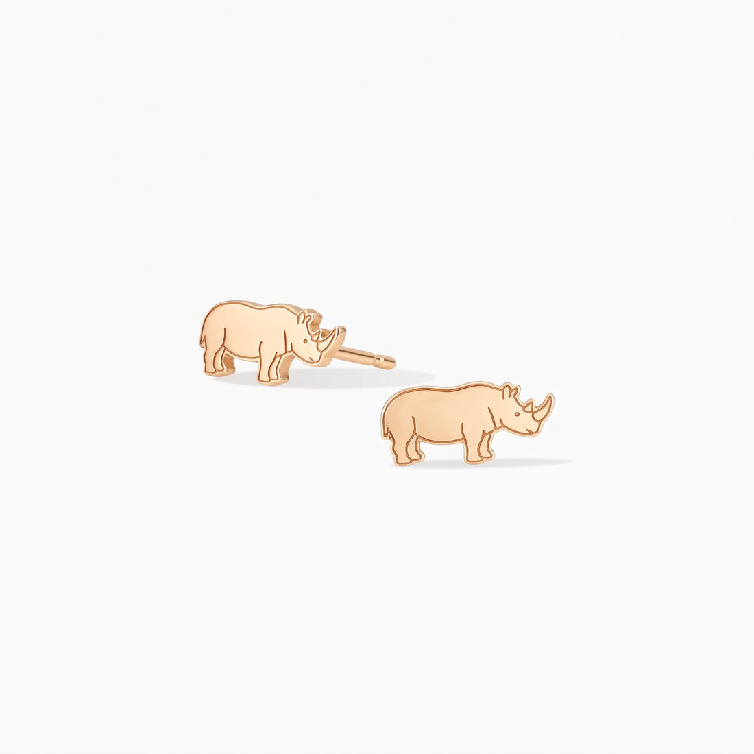 Rhino Profile Stud Earrings