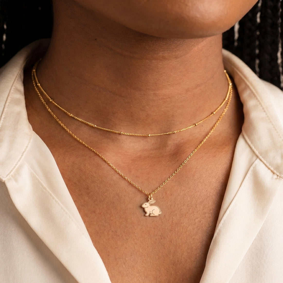 Rabbit Bunny Charm Necklace
