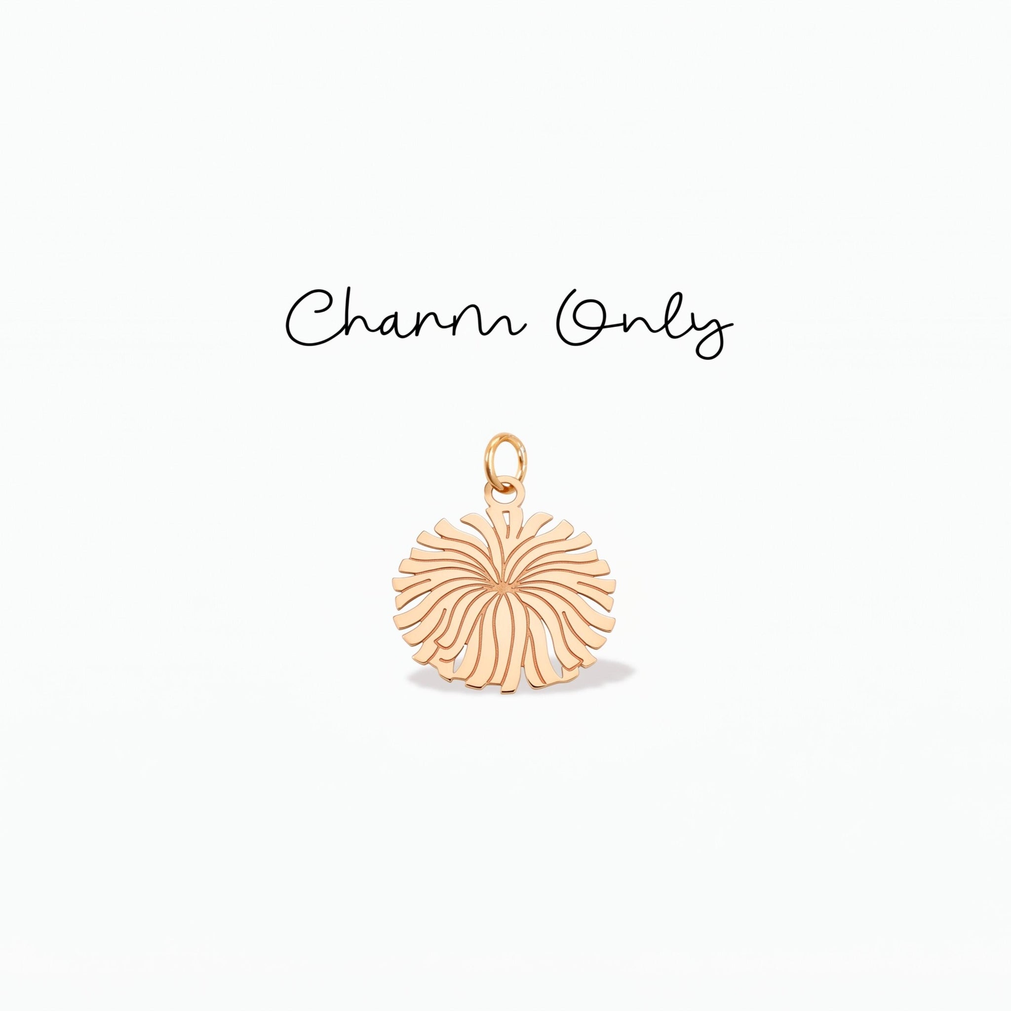 Cheerleader Pom Pom Necklace Charm
