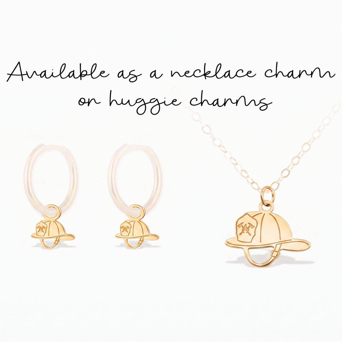 Fire Helmet Necklace Charm