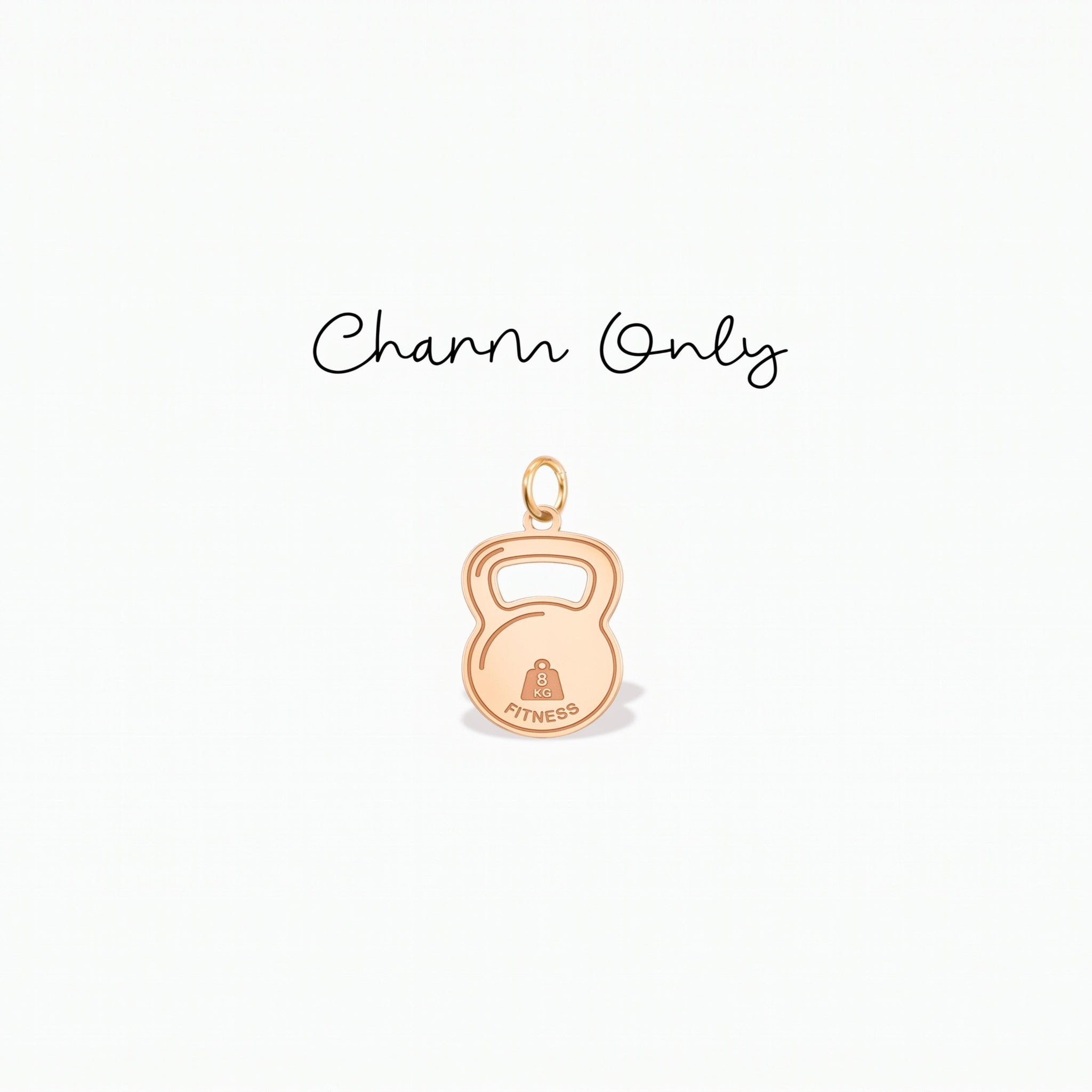 Kettlebell Dumbbell Necklace Charm