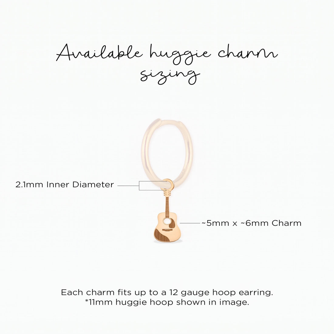Acoustic Guitar Necklace Charm