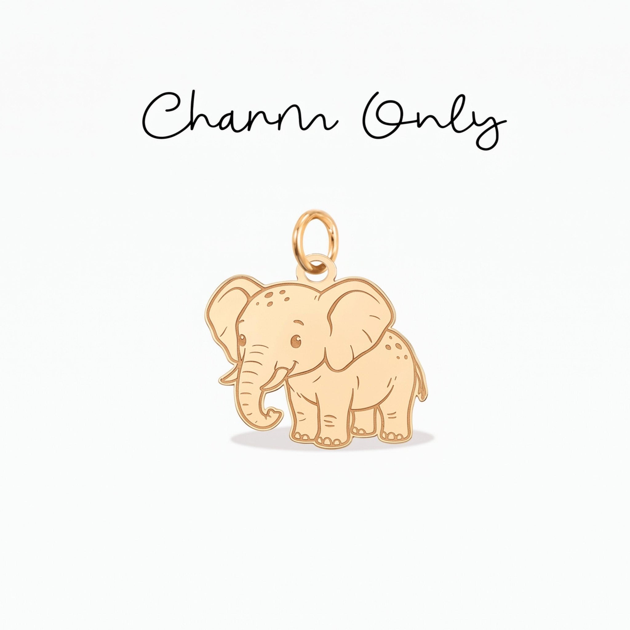 Baby Elephant Necklace Charm