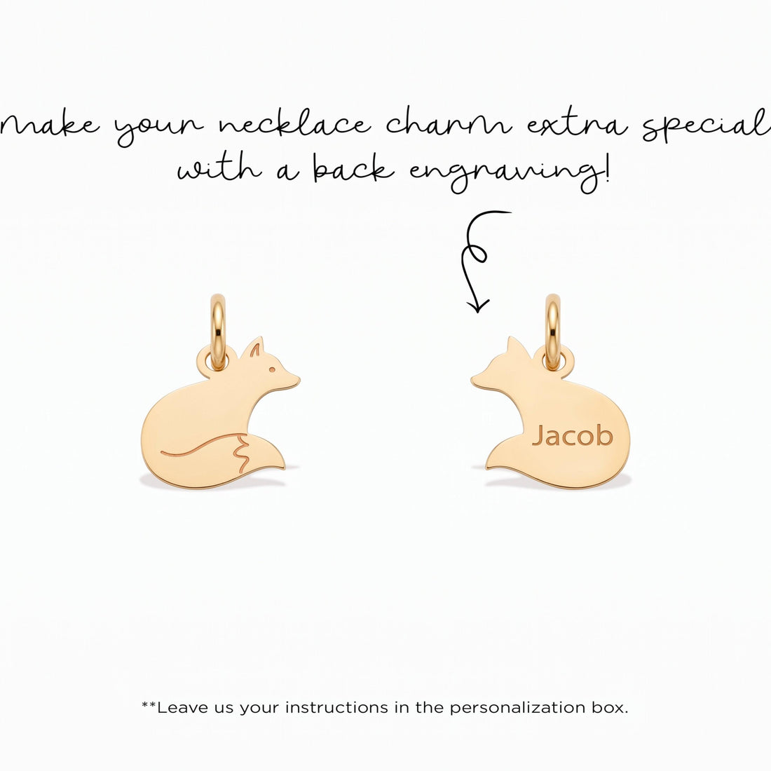 Sitting Fox Necklace Charm