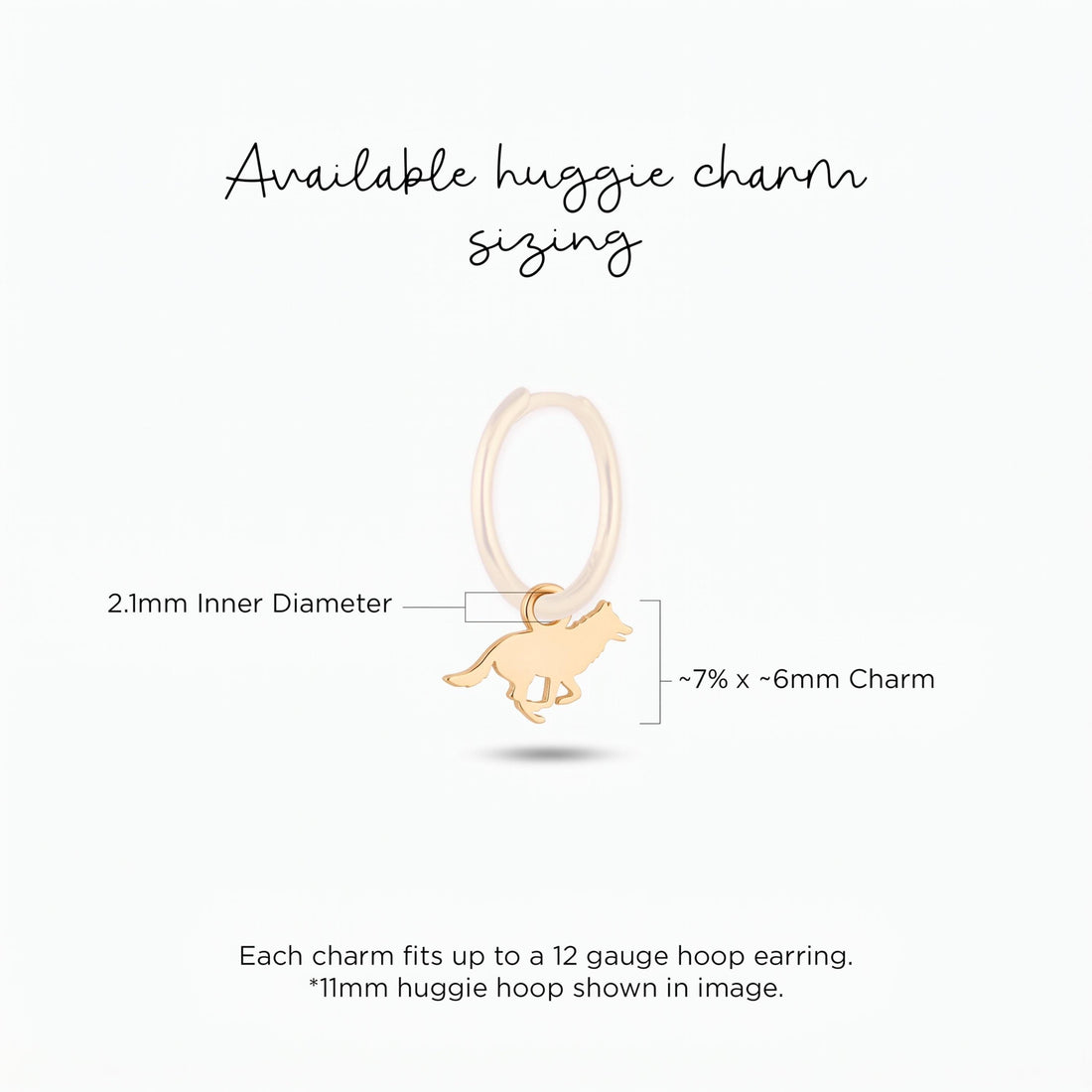 Running Wolf Necklace Charm