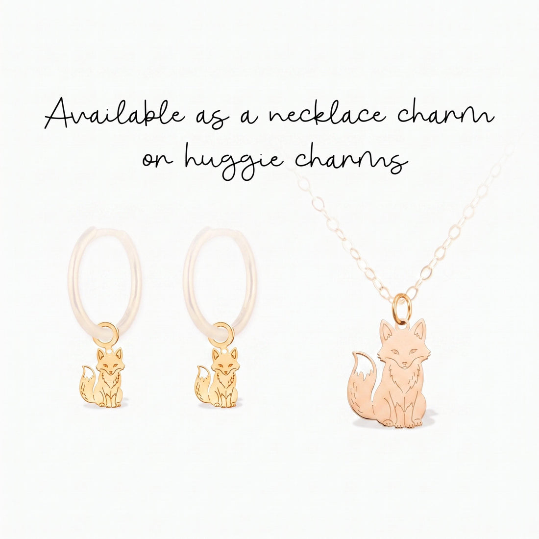 Sitting Fox Necklace Charm