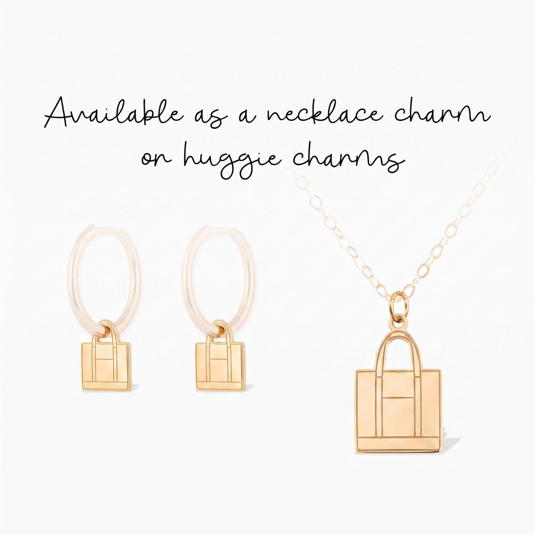 Shopping Bag Necklace Charm
