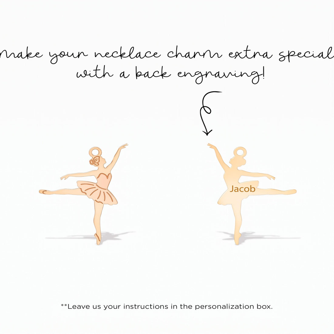 Ballet Dancer Necklace Charm