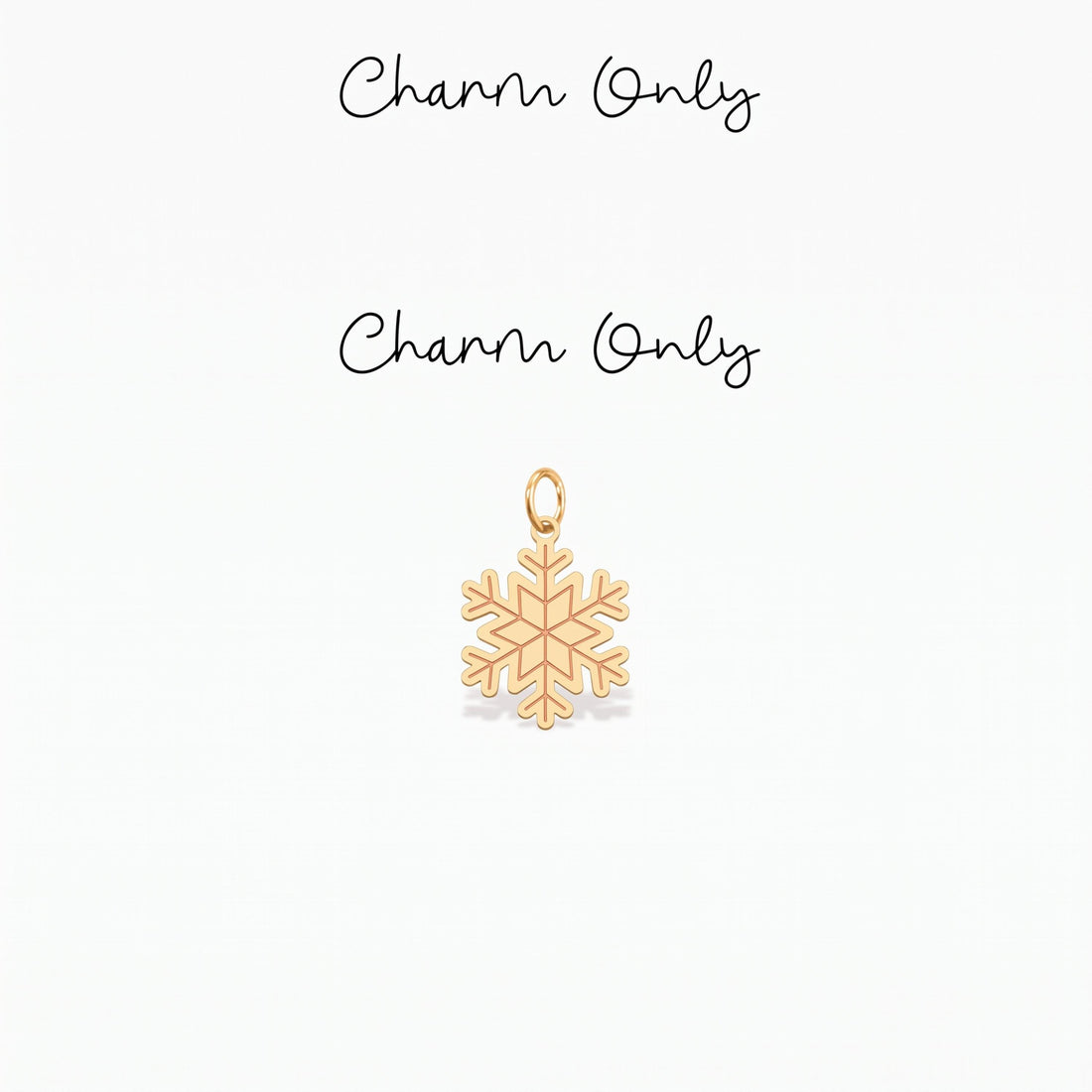 Snowflake Cutout Charm Pendant