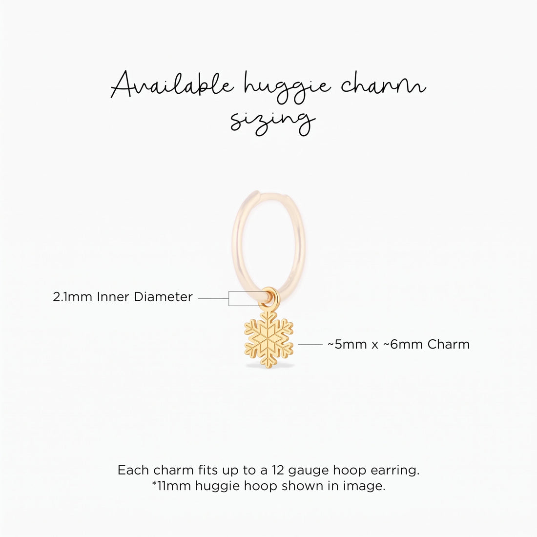 Snowflake Cutout Charm Pendant
