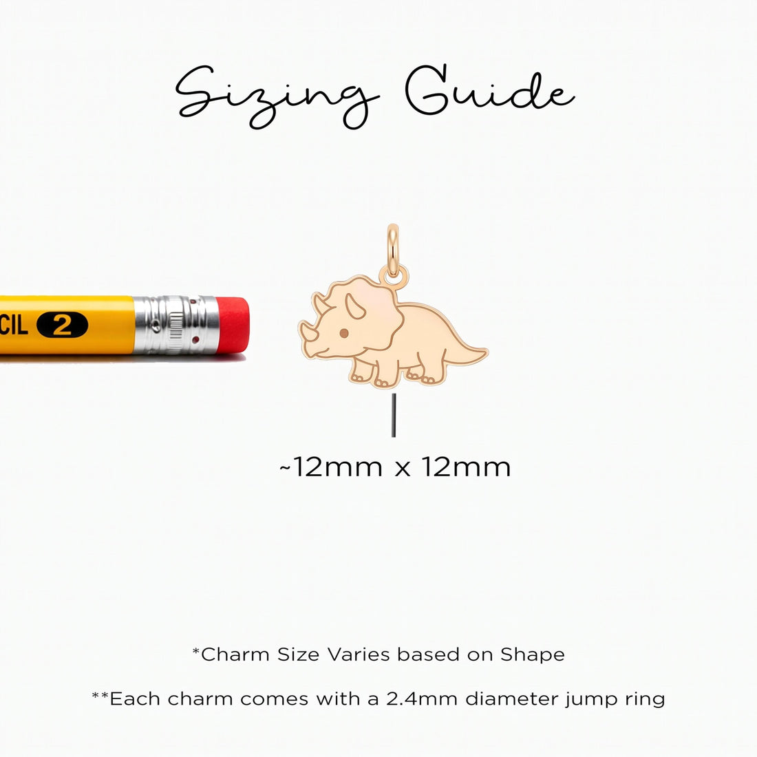 Dainty Triceratops Necklace Charm