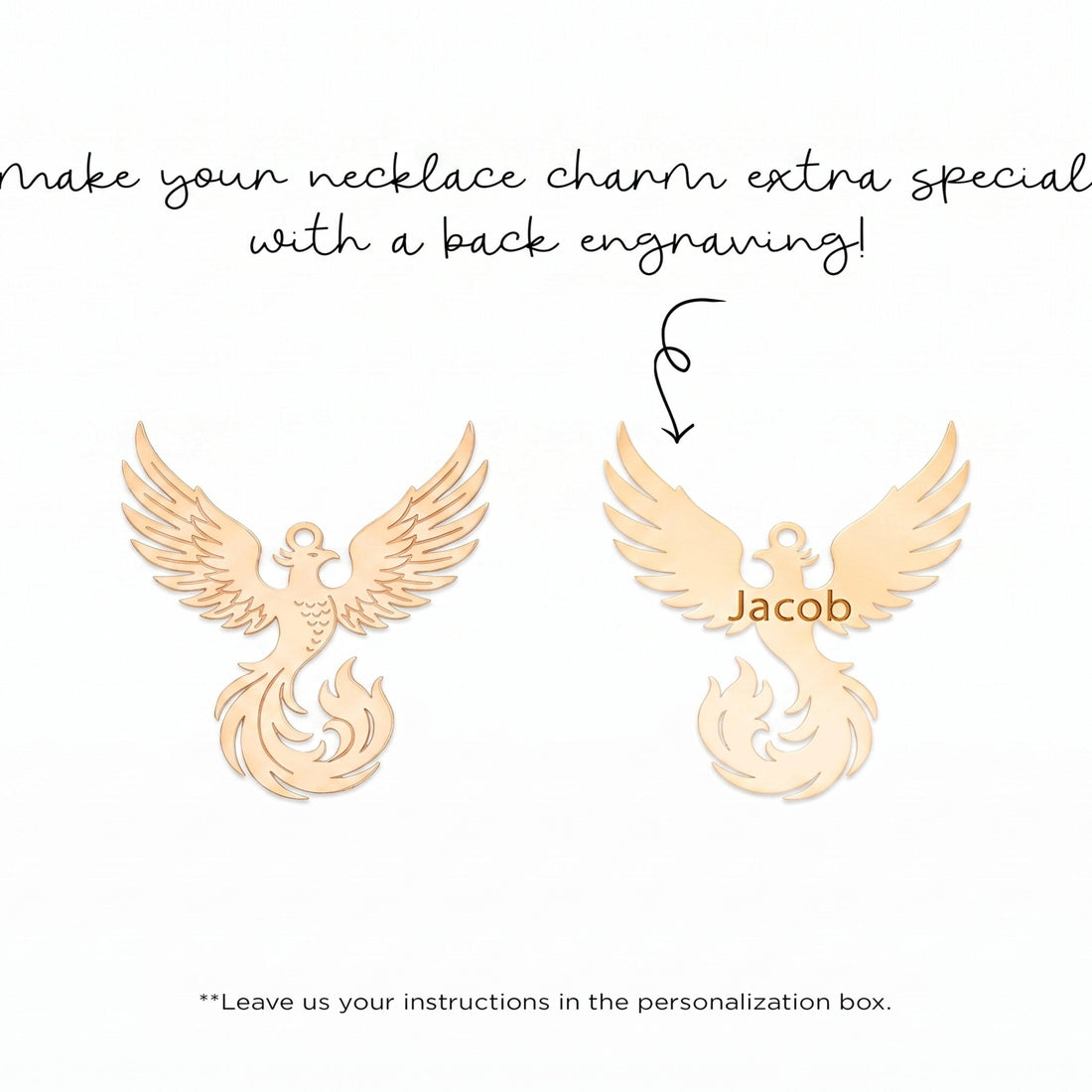 Phoenix Bird Necklace Charm