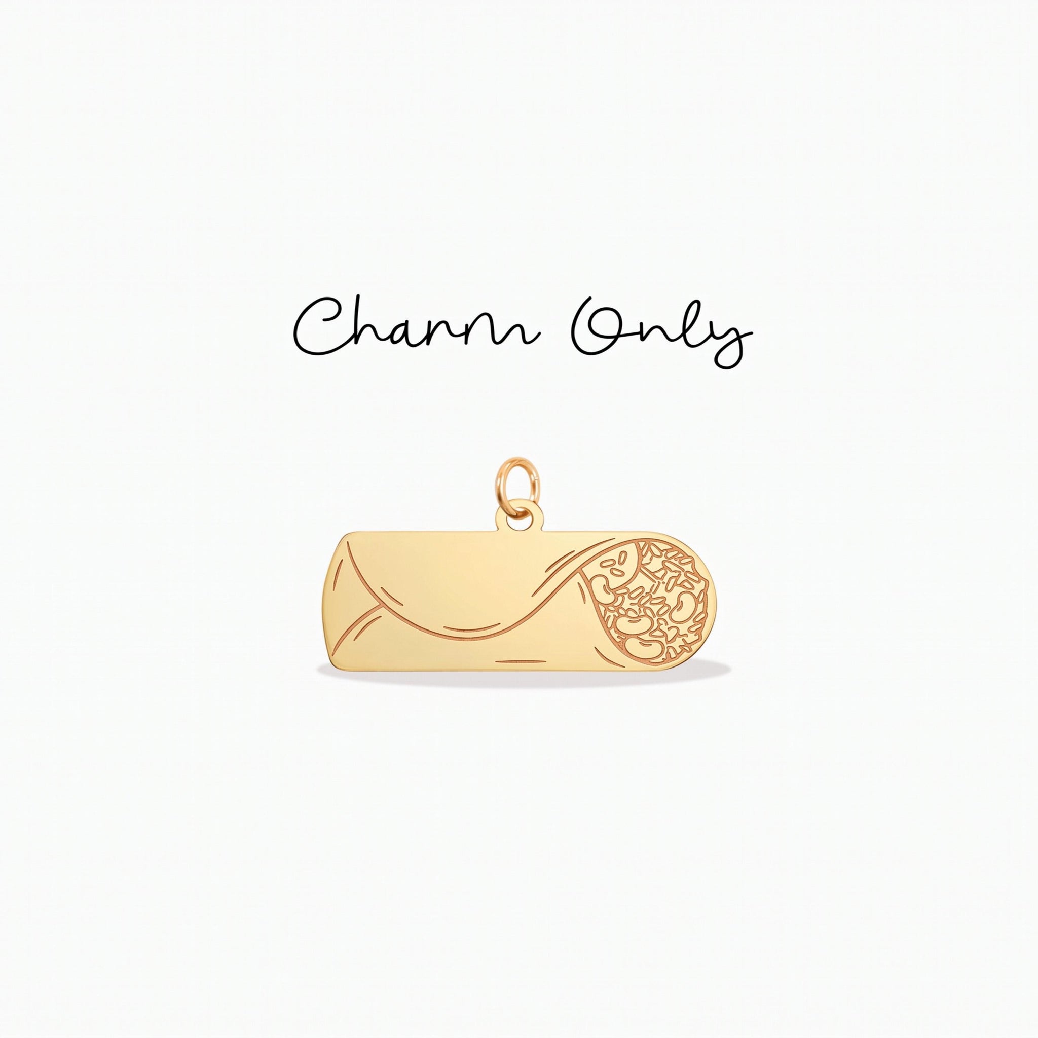 Burrito Wrap Necklace Charm