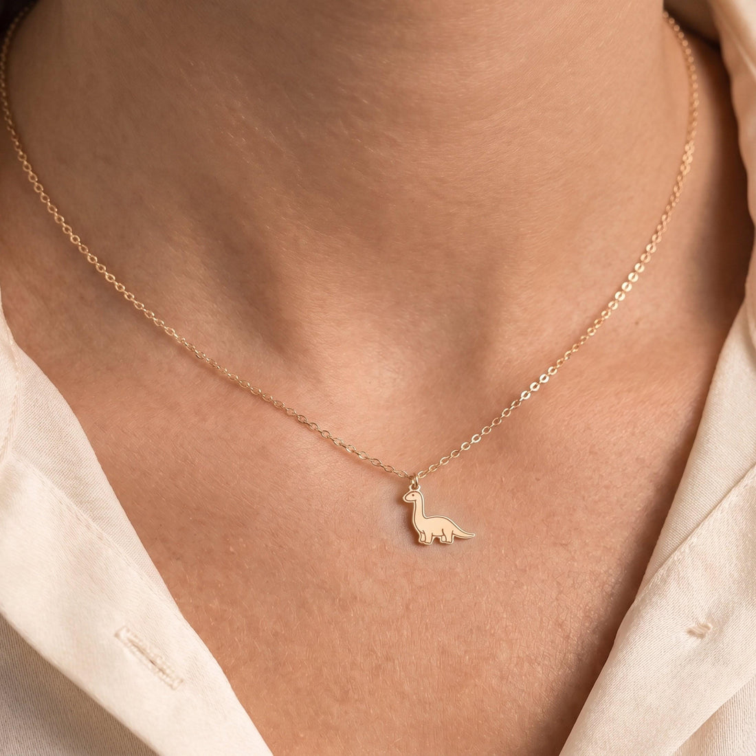 Brontosaurus Dinosaur Necklace Charm