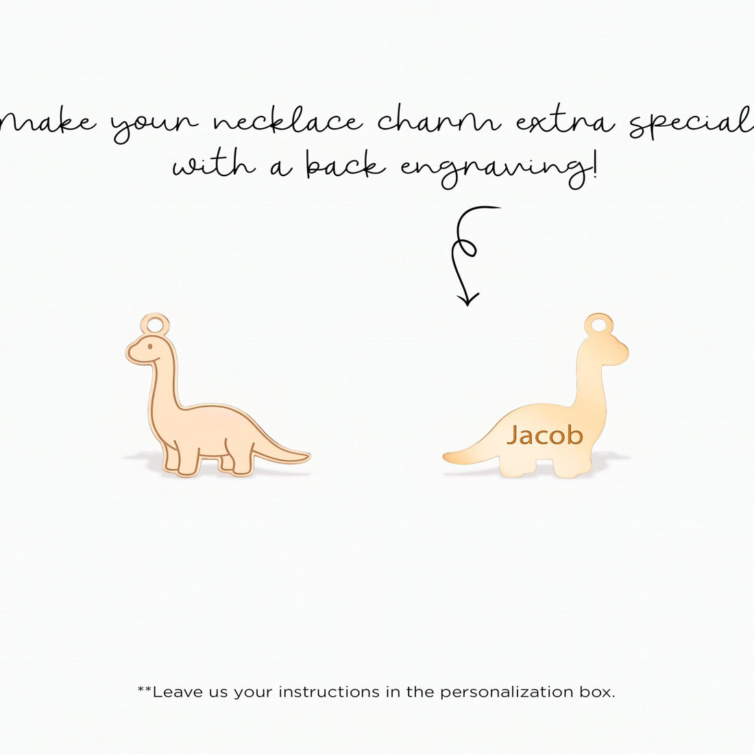 Brontosaurus Dinosaur Necklace Charm